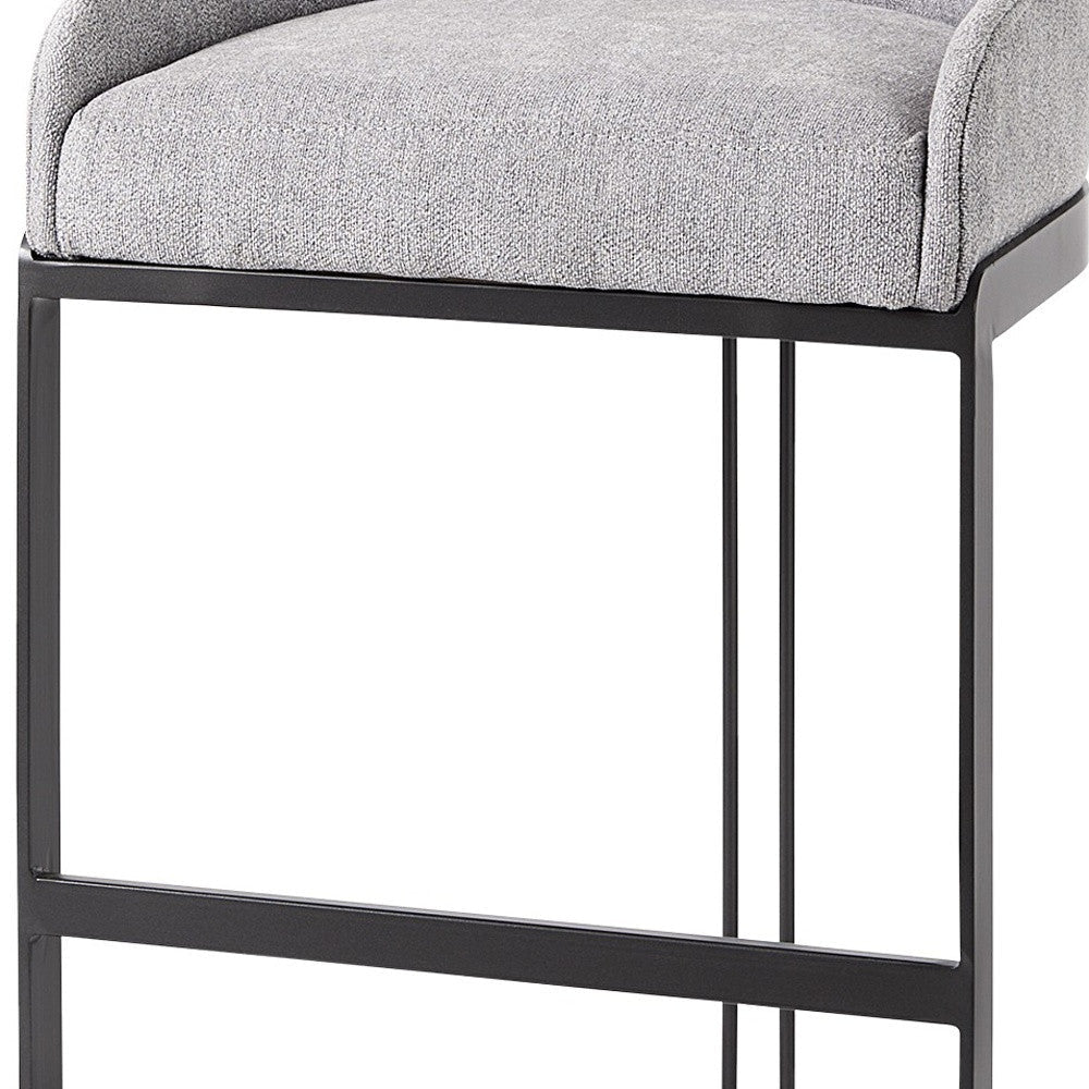 30" Gray And Black Low Back Bar Height Bar Chair Image 12