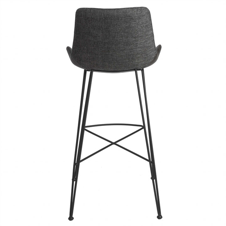 30" Gray Steel Bar Height Bar Chair Image 4