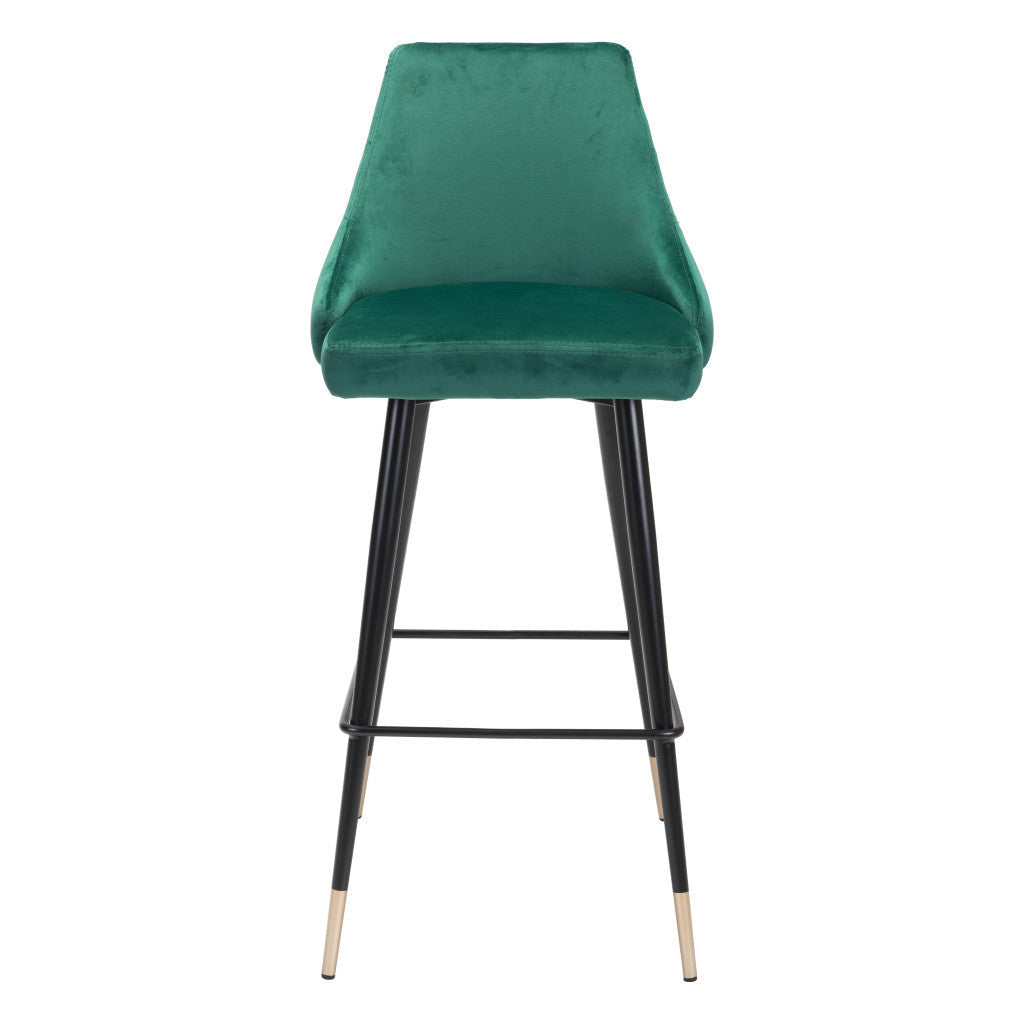 30" Green And Black Steel Low Back Bar Height Bar Chair Image 4