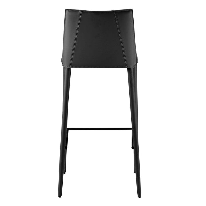 30" Black Steel Low Back Bar Height Bar Chair Image 5