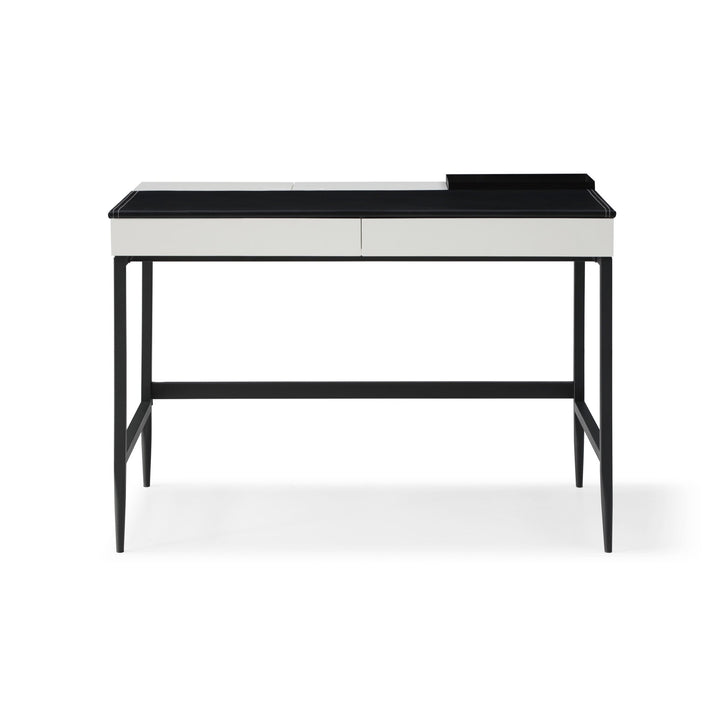 43" Black and Gray Writing Desk With Two Drawers Image 5