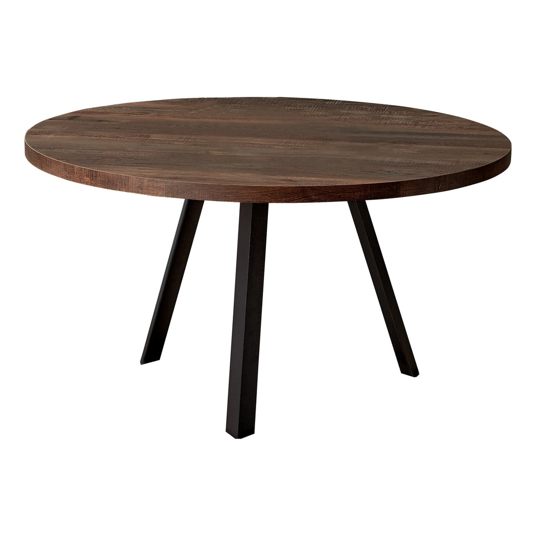 36" Brown And Black Round Coffee Table Image 2