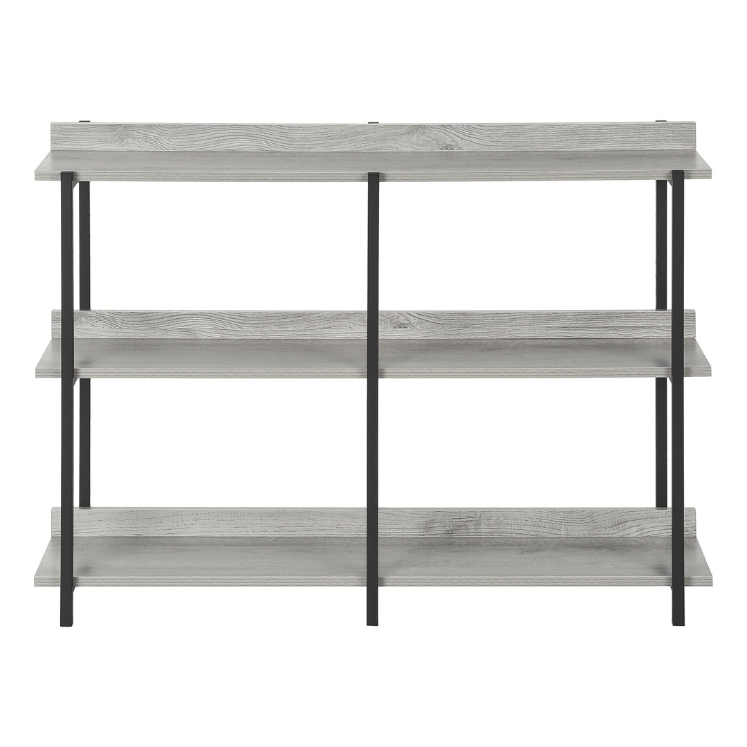 34" Black And Gray End Table With Three Shelves Image 3