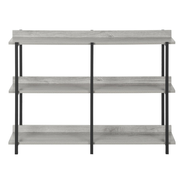 34" Black And Gray End Table With Three Shelves Image 3