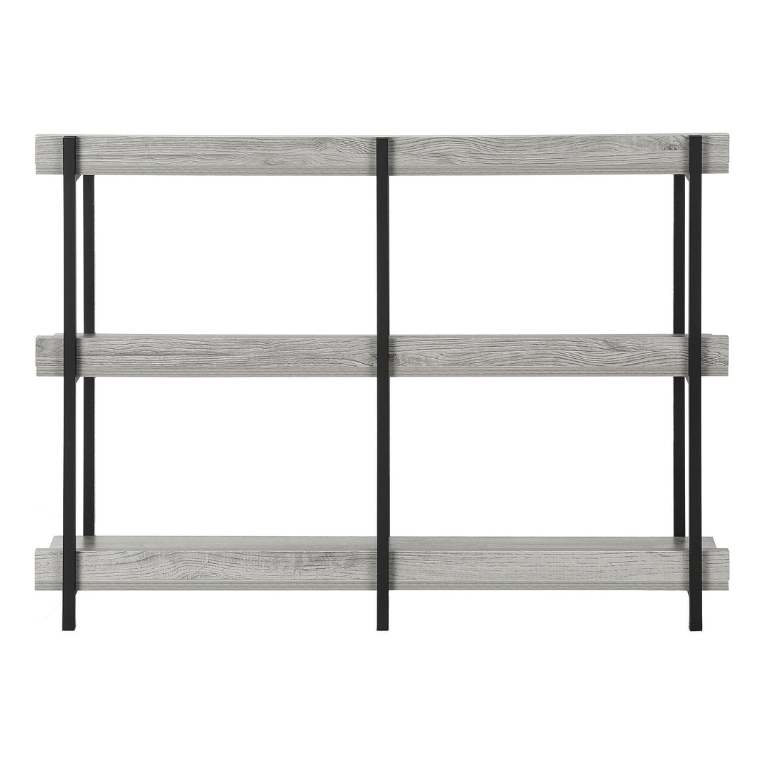 34" Black And Gray End Table With Three Shelves Image 5