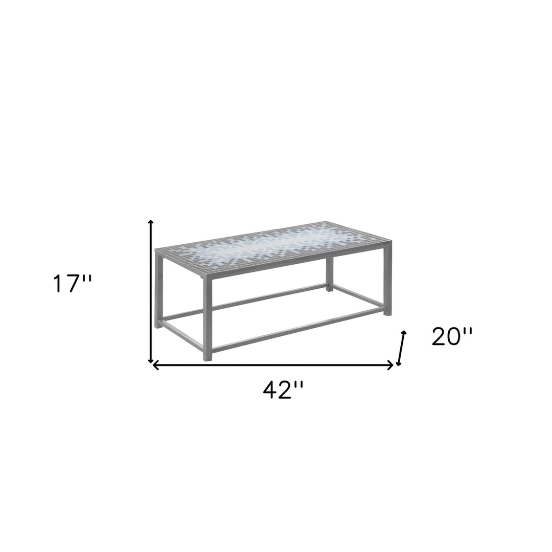 42" Grey Rectangular Coffee Table Image 4