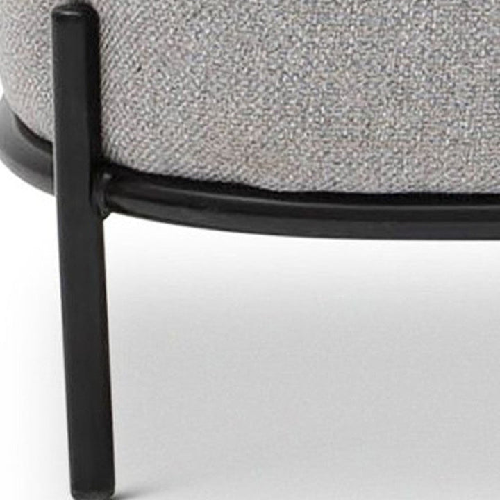 34" Gray And Black Fabric Cushioned Arm Chair Image 10