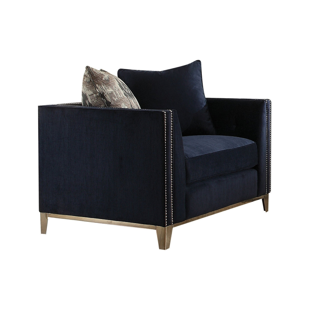 44" Black Tufted Arm Chair Image 1