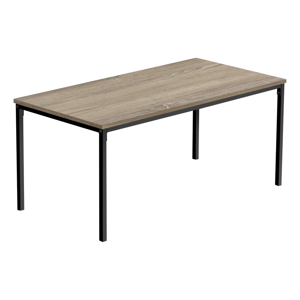 40" Dark Taupe And Black Rectangular Coffee Table Image 2