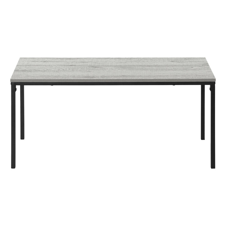 40" Grey And Black Rectangular Coffee Table Image 3