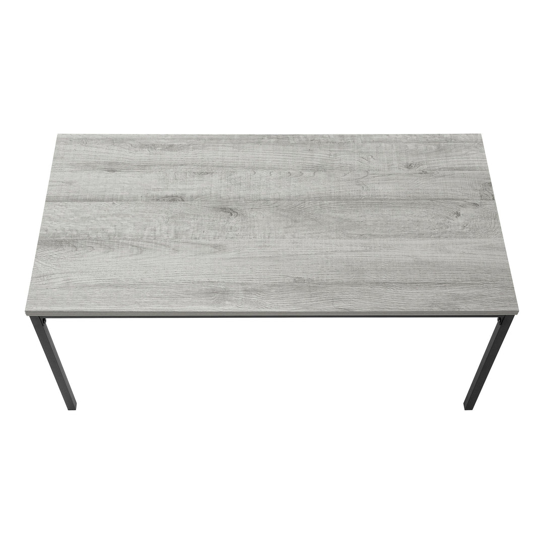 40" Grey And Black Rectangular Coffee Table Image 6