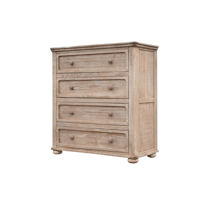 40" Natural Solid Wood Four Drawer Chest Image 1