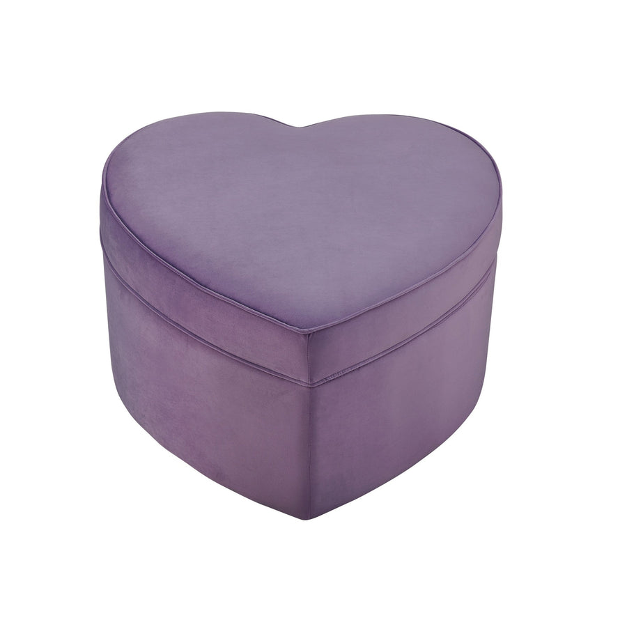 32" Purple Velvet Specialty Storage Image 1