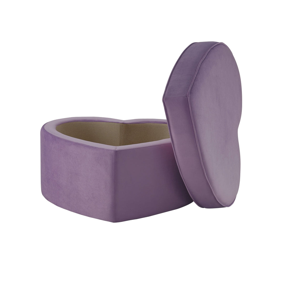 32" Purple Velvet Specialty Storage Image 2