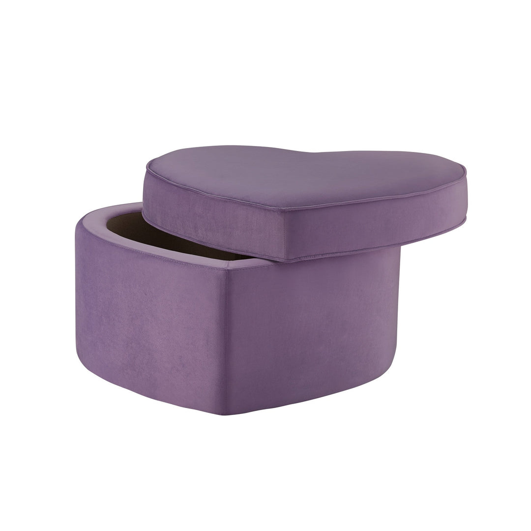 32" Purple Velvet Specialty Storage Image 3