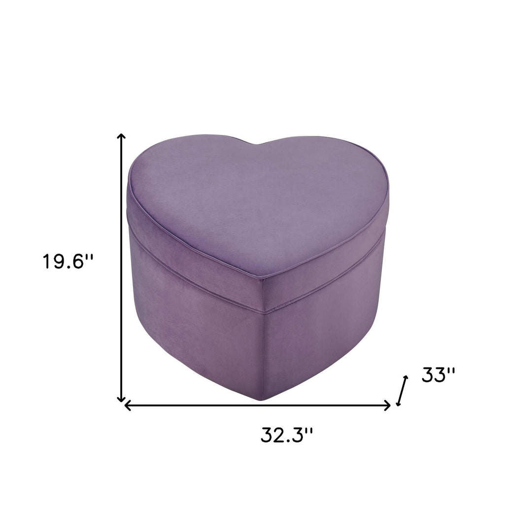 32" Purple Velvet Specialty Storage Image 5