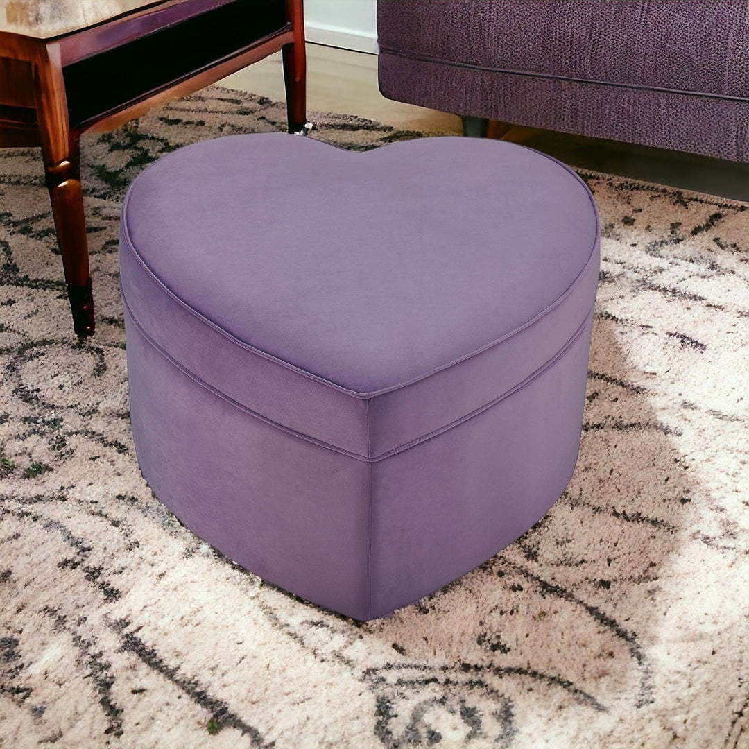 32" Purple Velvet Specialty Storage Image 6