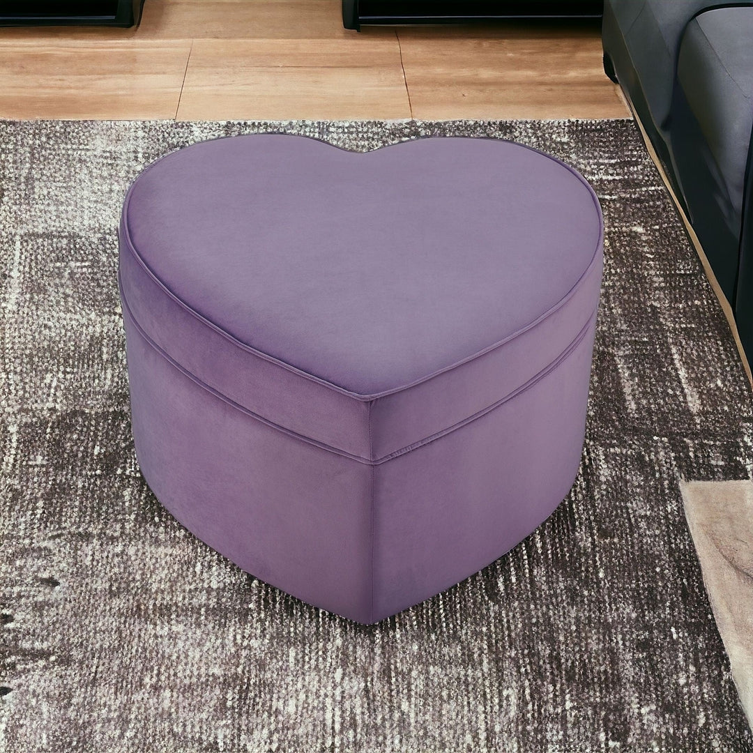 32" Purple Velvet Specialty Storage Image 7