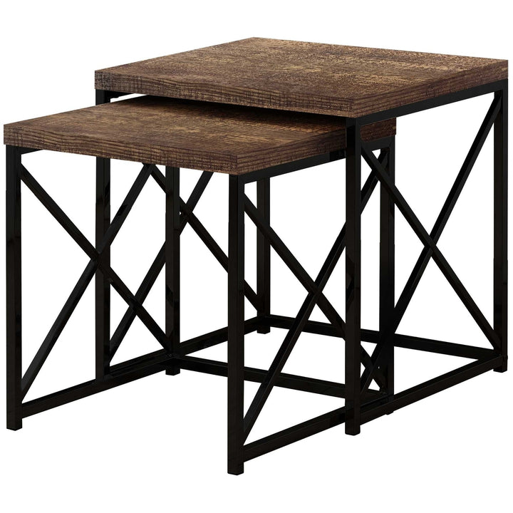 41" Black And Brown Nested Tables Image 2