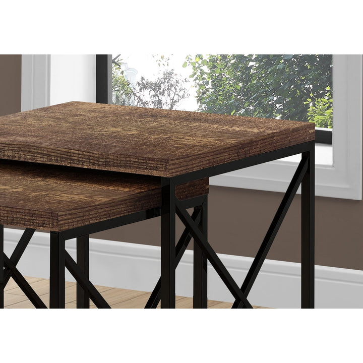 41" Black And Brown Nested Tables Image 3