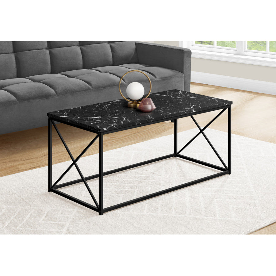 41" Black Rectangular Coffee Table Image 1