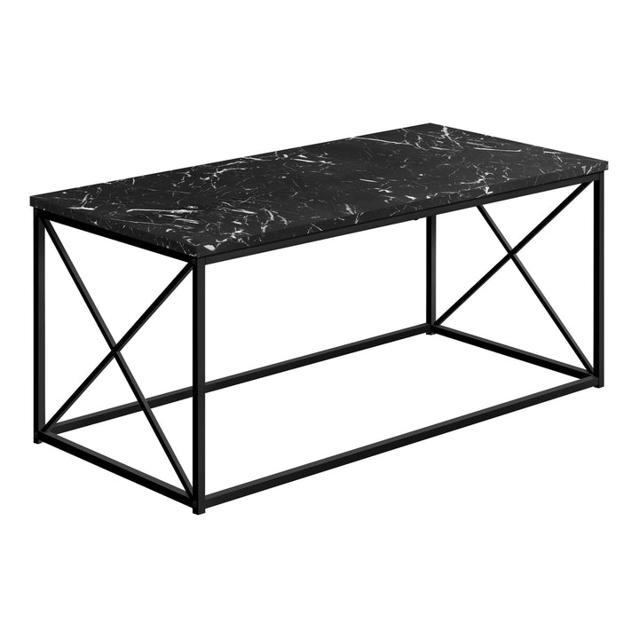 41" Black Rectangular Coffee Table Image 2