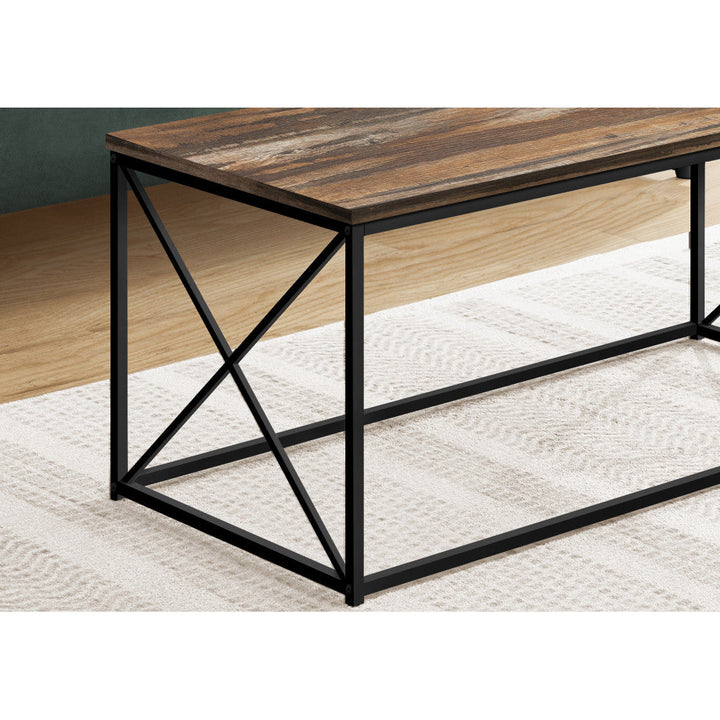 41" Brown Rectangular Coffee Table Image 3