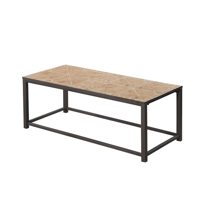 42" Brown Rectangular Coffee Table Image 2