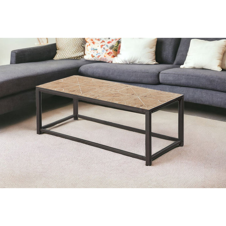 42" Brown Rectangular Coffee Table Image 5