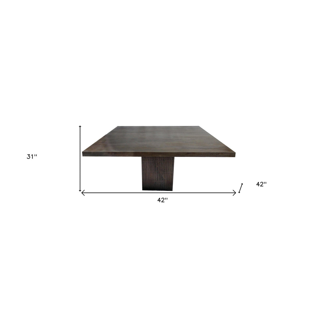 42" Brown Solid Wood Dining Image 4