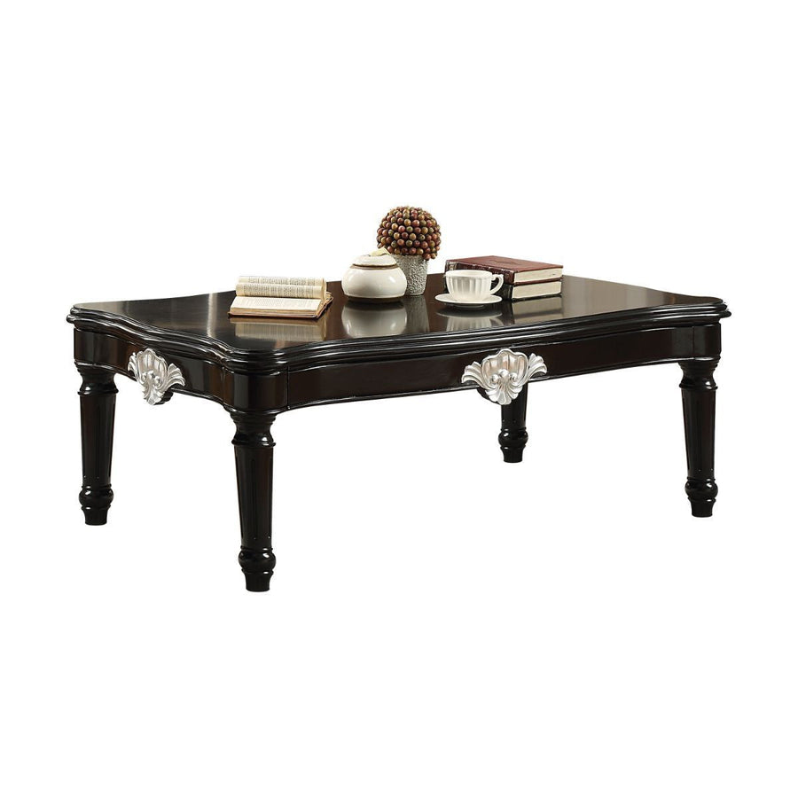 55" Black Rectangular Coffee Table Image 1