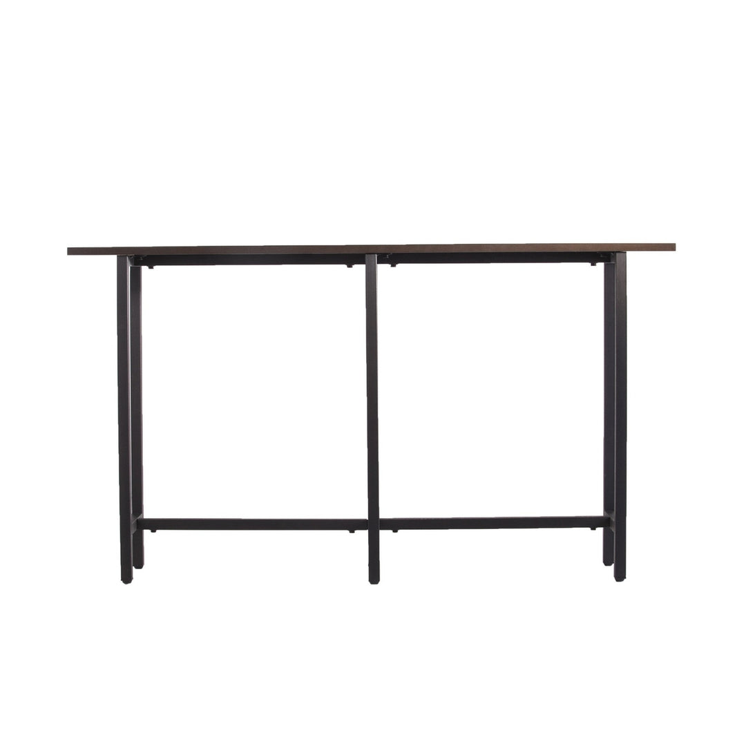 54" Espresso and Black Frame Console Table Image 2