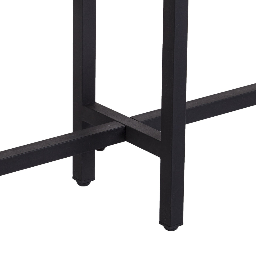 54" Espresso and Black Frame Console Table Image 7