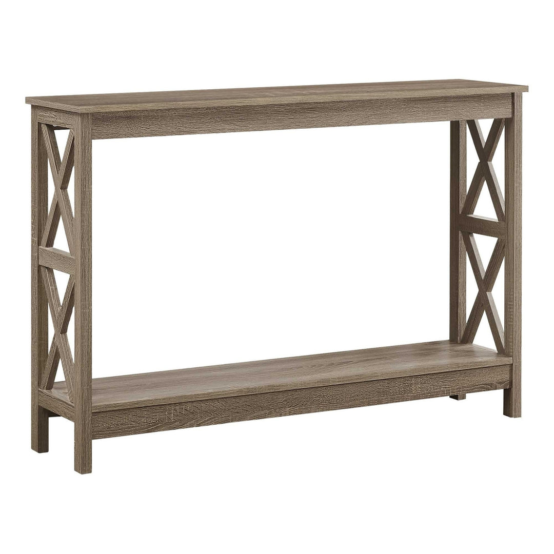 47" Taupe Console Table With Storage Image 1