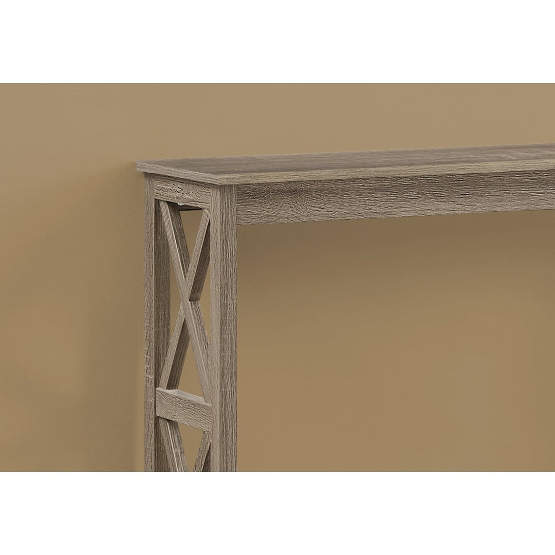 47" Taupe Console Table With Storage Image 2