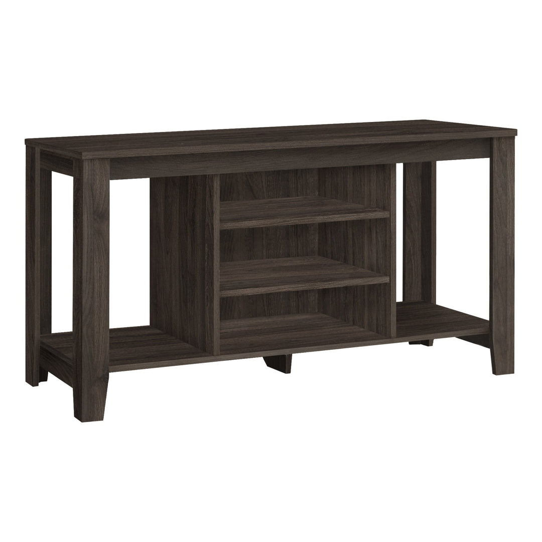 48" Brown Open Shelving TV Stand Image 2