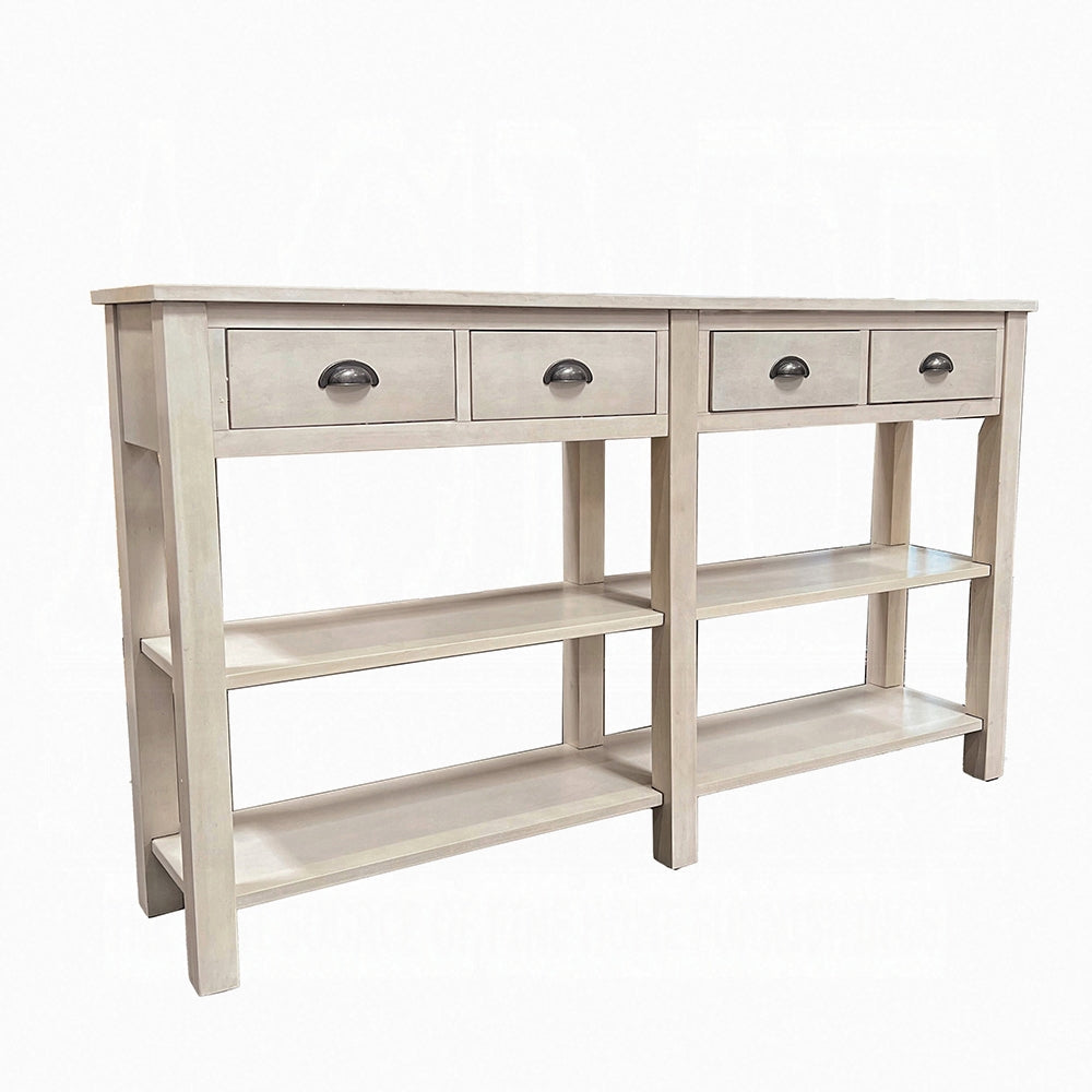 72" X 12" X 35" Cream Wooden Console Table Image 2