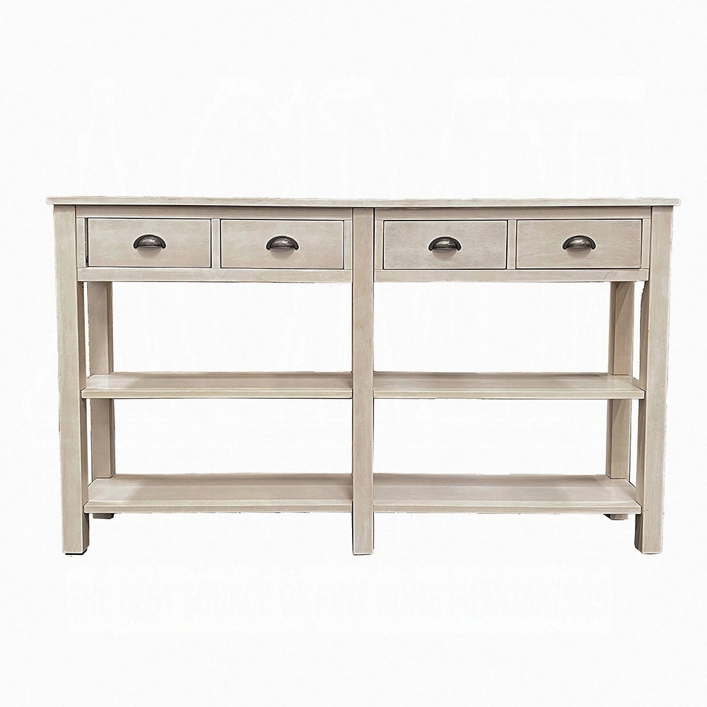 72" X 12" X 35" Cream Wooden Console Table Image 3