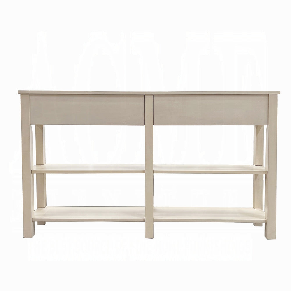 72" X 12" X 35" Cream Wooden Console Table Image 5