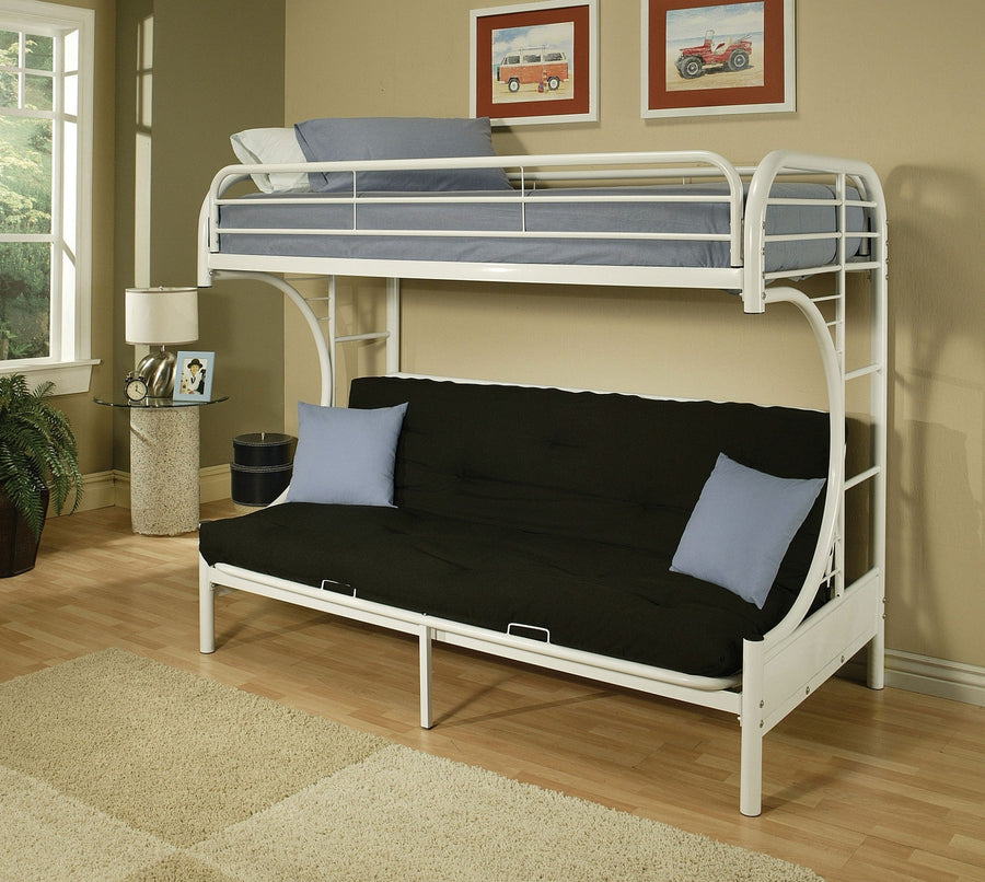 78" X 41" X 65" Twin Over Full Purple Metal Tube Futon Bunk Bed Image 1