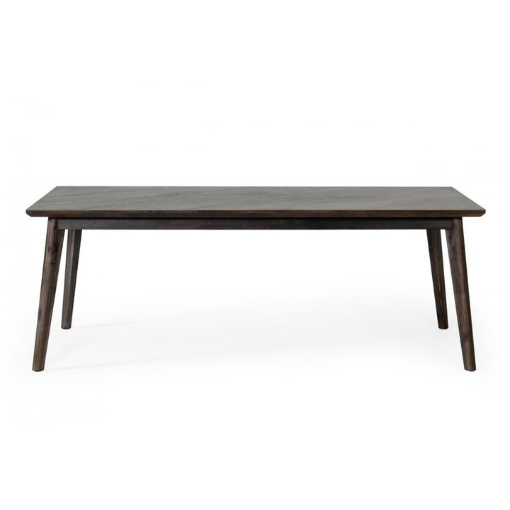 83" Dark Brown Sleek Rectangular Wood Dining Image 3