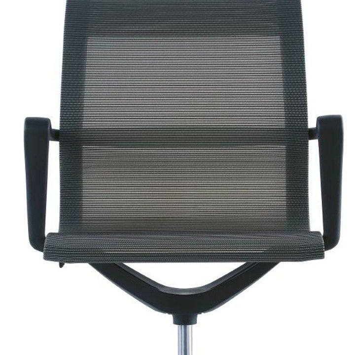 Black Adjustable Swivel Fabric Rolling Office Chair Image 11