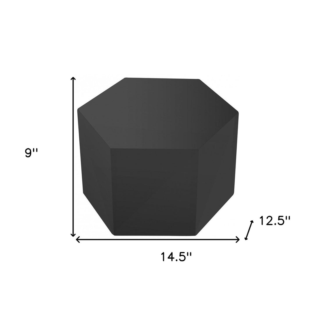 9" Grey Hexagon End Table Image 3