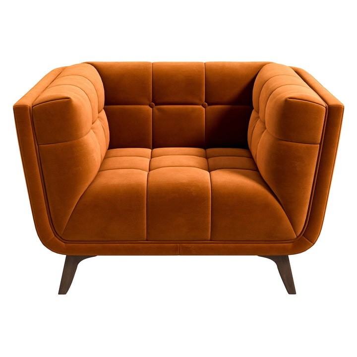 Addison Lounge Chair (Burnt Orange Velvet) Image 1