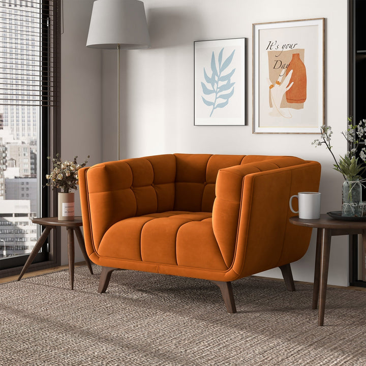 Addison Lounge Chair (Burnt Orange Velvet) Image 2