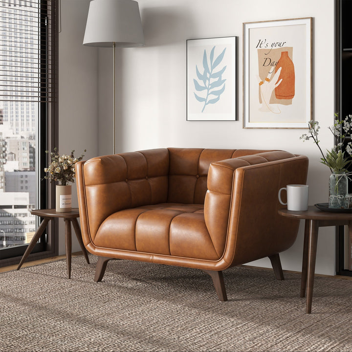 Addison Lounge Chair (Cognac Leather) Image 2