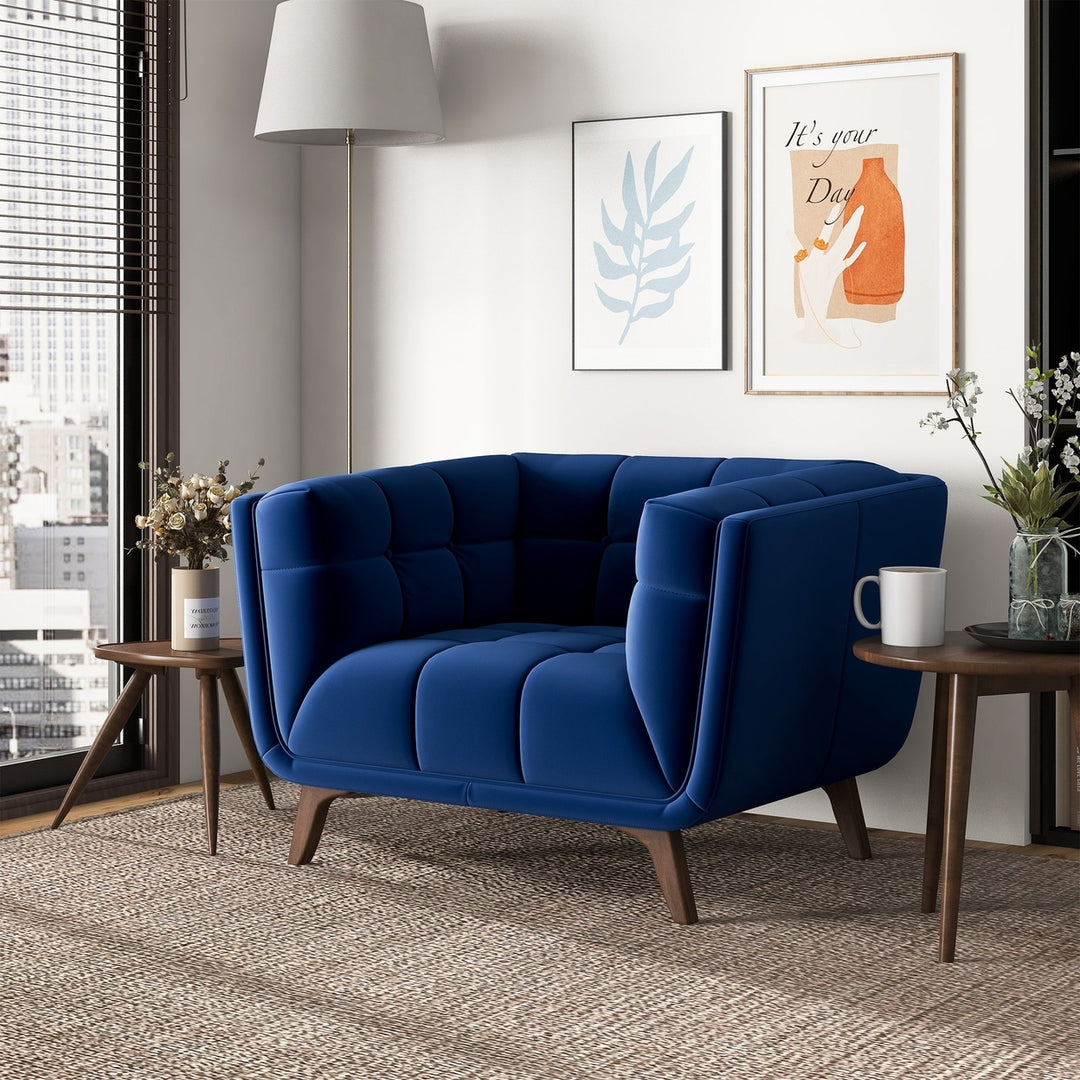 Addison Lounge Chair(Dark Blue Velvet) Image 3