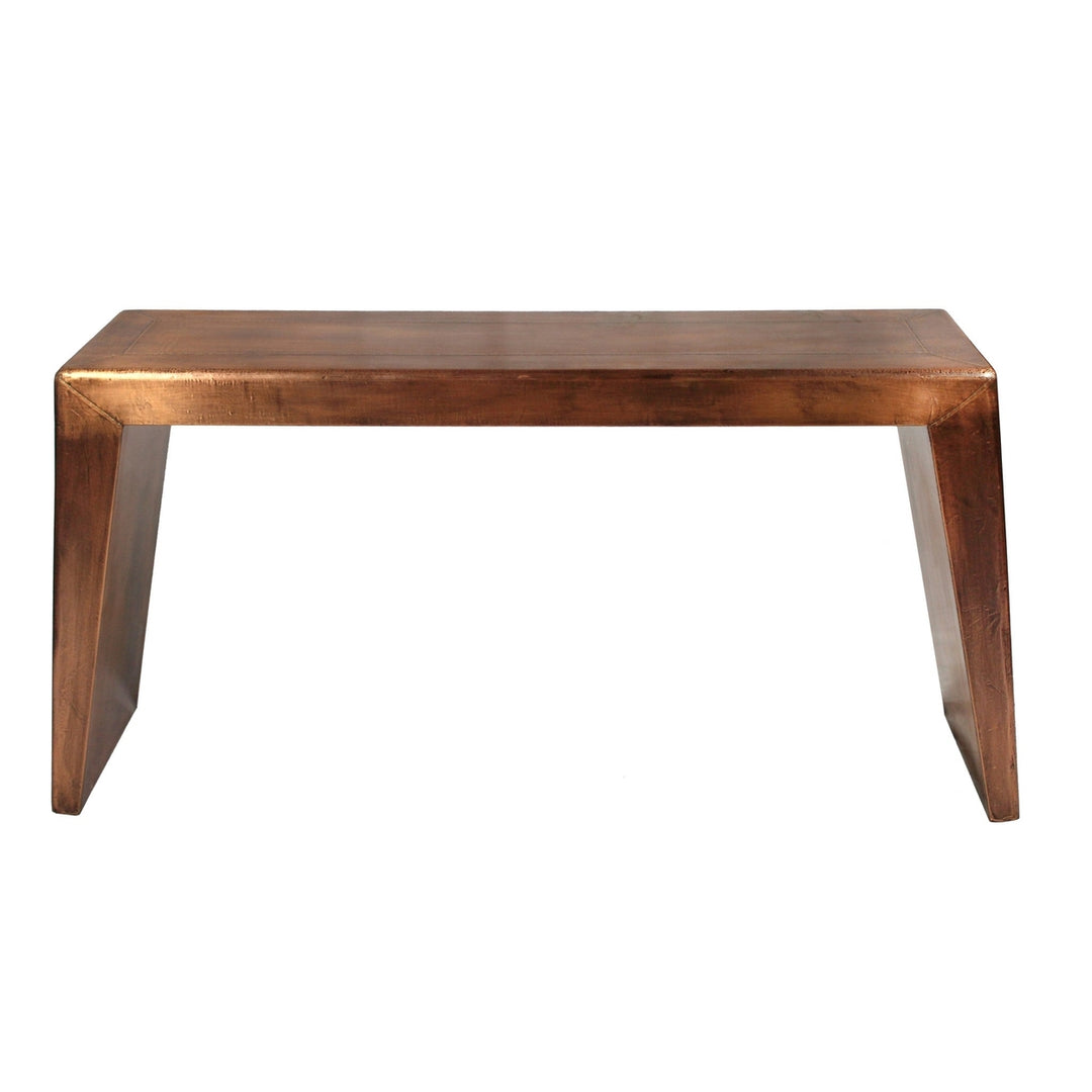 60" Copper Aluminum Sled Console Table Image 1