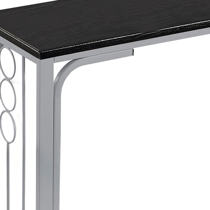 60" Gray And Black End Table Image 5