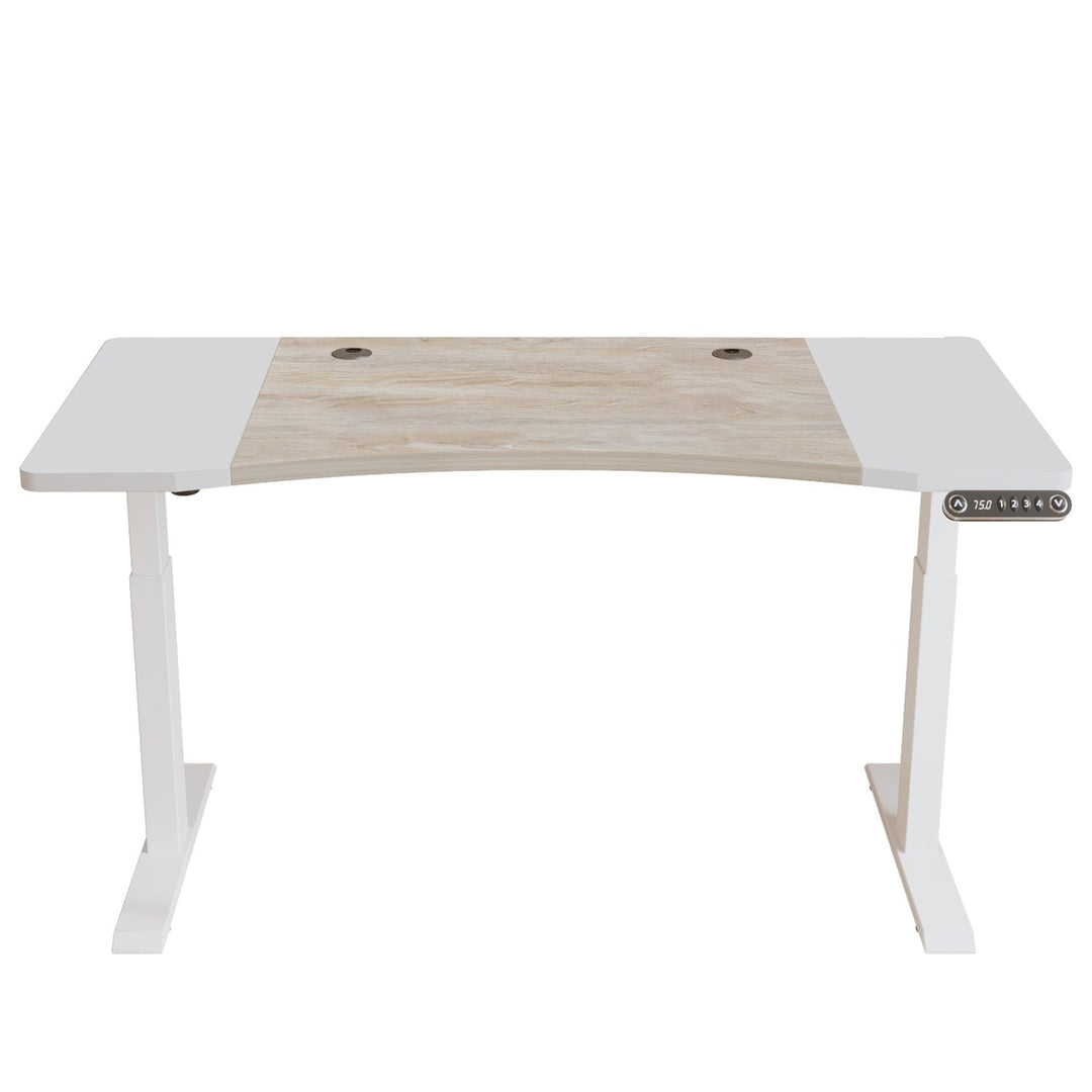 63" Adjustable White Standing Desk Image 2